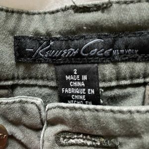 Kenneth Cole army green skinny cargo pockets